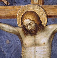 Altichiero da Zevio, Crucifixion, St. George's Chapel, 1378 detail.