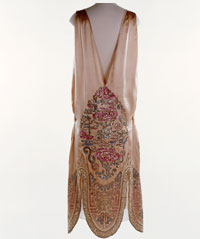 Silk satin evening dress designed by Norman Hartnell, c. 1925